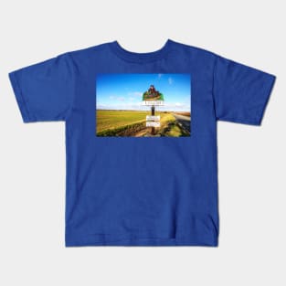 London Road Sign, Landscape, Louth, Lincolnshire Kids T-Shirt